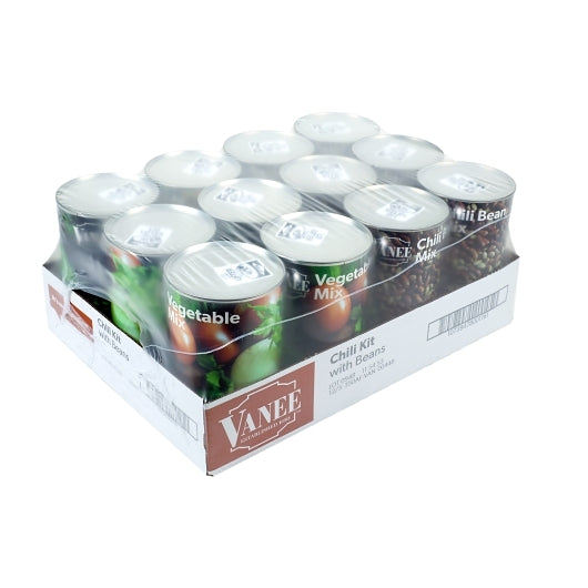 Vanee Chili Kit With Beans, 12 x 49 oz Case - GS1 closed shipping case image