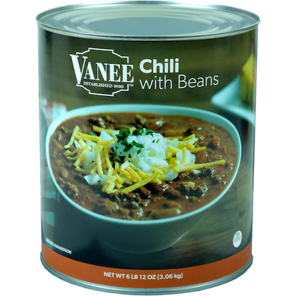 Vanee Chili With Beans, 6 x 108 oz Case - Prepared Foods