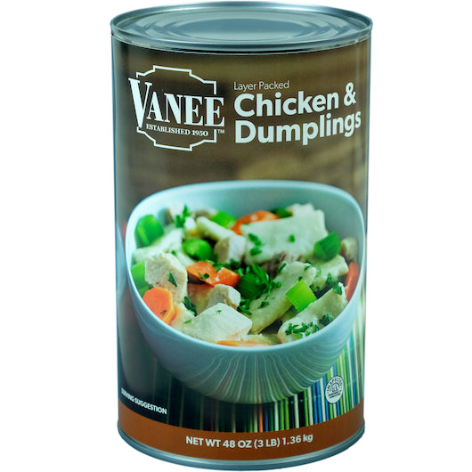 Vanee Chicken & Dumplings, 12 x 48 oz Case - Meat, Poultry & Seafood