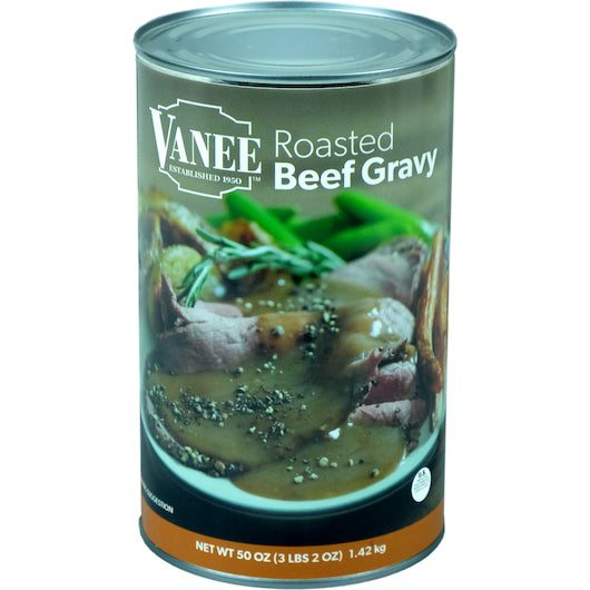 Vanee Roasted Beef Gravy, 12 x 50 oz Case - Condiments & Sauces