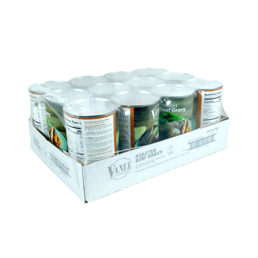 Vanee Roasted Beef Gravy, 12 x 50 oz Case - GS1 closed shipping case image