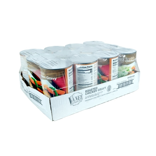 Vanee Roasted Chicken Gravy, 12 x 49 oz Case - GS1 closed shipping case image