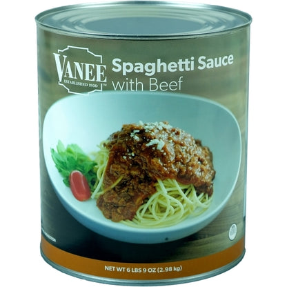 Vanee Spaghetti Sauce With Meat, 6 x 108 oz Case - Condiments & Sauces