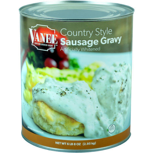 Entree Country Style Sausage Gravy, 6 x 104 oz Case - Condiments & Sauces