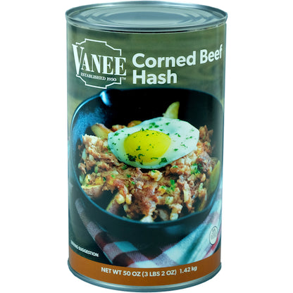 Vanee Corned Beef Hash Entree, 12 x 50 oz Case - Prepared Foods