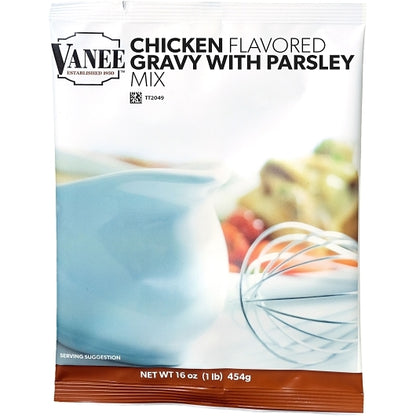 Vanee Chicken Flavored Gravy Mix, 8 x 16 oz Case - Condiments & Sauces