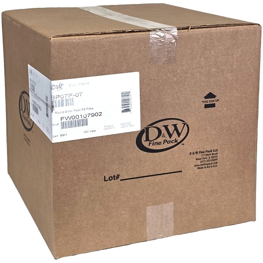 D and W 7 Inch Plastic Pearl Black Plate, 8 x 125 x 125 each Case - DOT product image 3