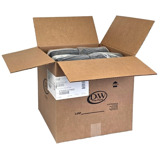 D and W 7 Inch Plastic Pearl Black Plate, 8 x 125 x 125 each Case - DOT product image 4