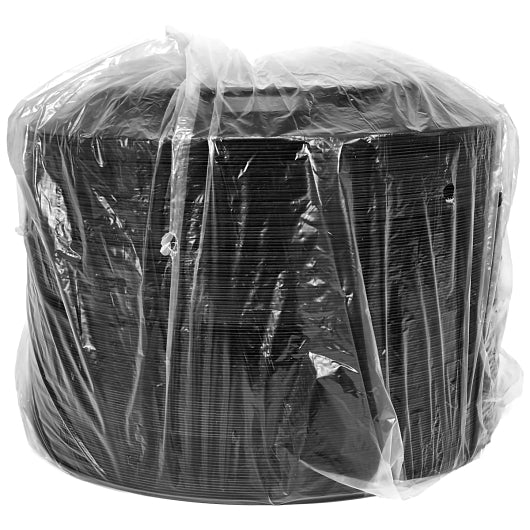 D and W 9 Inch Black Plastic Plates, 4 x 125 x 125 each Case - DOT product image 2