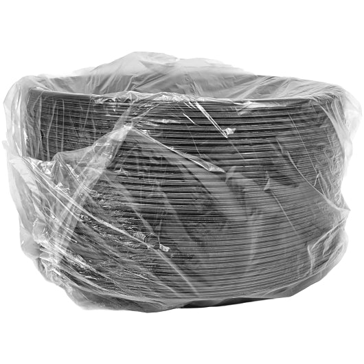 D and W 10.25 Inch Black Plastic Plate, 4 x 125 x 125 each Case - Food Containers & Lids