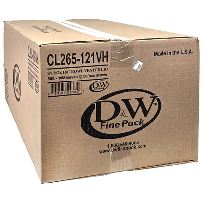 D & W 12 Ounce Vented Plastic Clear Lid Cover, 10 x 50 x 50 each Case - DOT product image 4