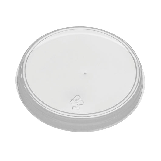 D and W 5/8 Ounce Flat All Purpose Clear Vented Lid, 20 x 50 x 50 each Case - Food Containers & Lids