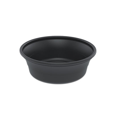 D & W 8 Ounce Squat All Purpose Black Container, 10 x 50 x 50 each Case - Food Containers & Lids