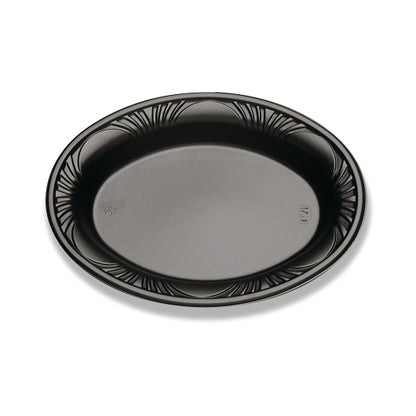D & W PLATTER PLASTIC 8X11 BLACK OVAL, 4 x 125 x 125 each Case - DOT product image 2