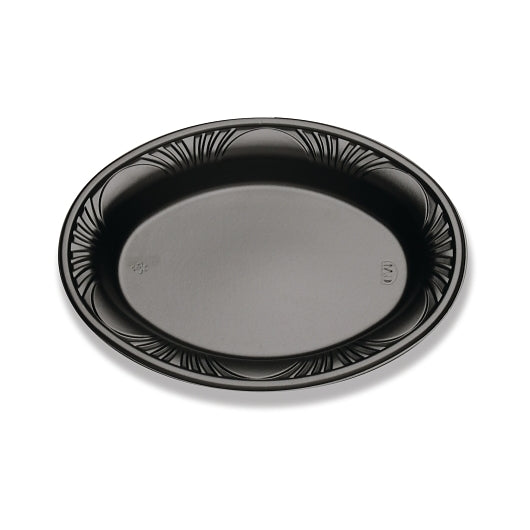 D & W PLATTER PLASTIC 8X11 BLACK OVAL, 4 x 125 x 125 each Case - DOT product image 2