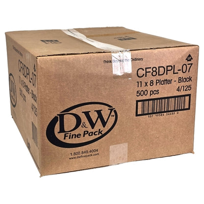 D & W PLATTER PLASTIC 8X11 BLACK OVAL, 4 x 125 x 125 each Case - DOT product image 3