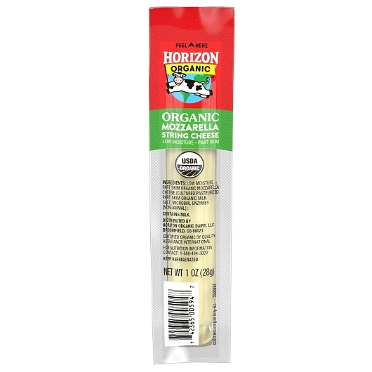 Horizon Organic Mozzarella String Cheese, 2 x 24 x 1 oz Case - Cheese & Dairy