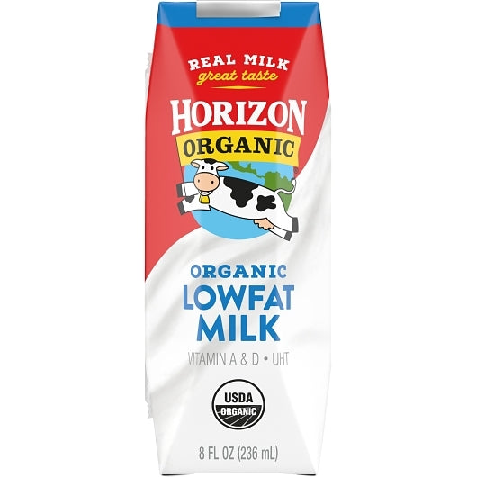 Horizon Organic 1% Reduced Fat Single Serve Aseptic Milk, 18 x 8 fl oz Case - DOT product image 3