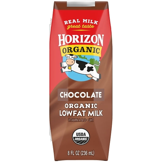Organic Horizon Shelf Stable 1% Lowfat Chocolate Milk Boxes, 18 x 8 fl oz Case - DOT product image 4