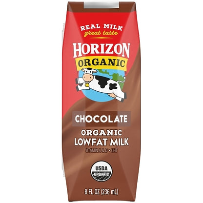 Organic Horizon Shelf Stable 1% Lowfat Chocolate Milk Boxes, 18 x 8 fl oz Case - DOT product image 4