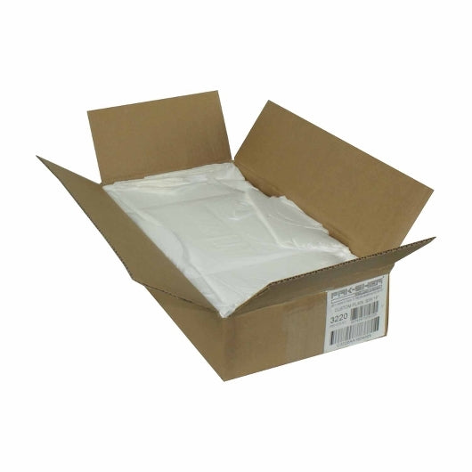 Pak-Sher 19 Inch X 19 Inch X 9.5 Inch Cut Out White Tote Bag, 1 x 500 each Case - Disposables