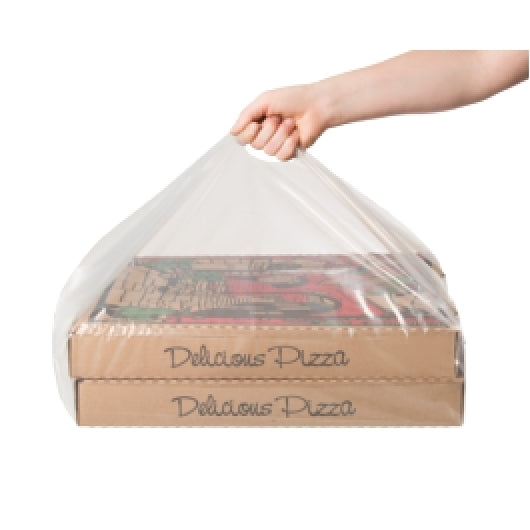 Pak-Sher 18 Inch X 7 Inch X 24 Inch Clear Plastic Catering Bag, 1 x 50 each Case - Fast Food Baskets & Trays