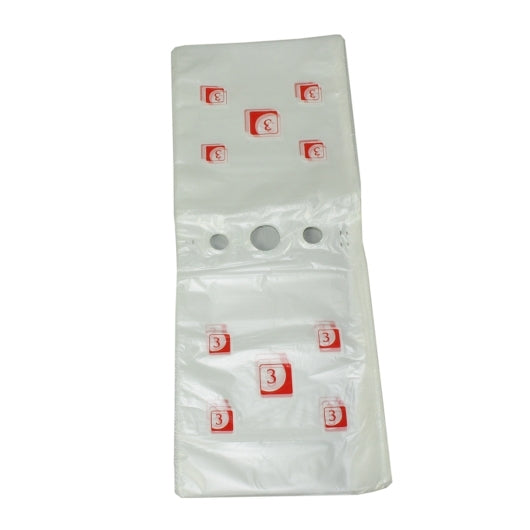 Pak-Sher 6.3 Inch X 7 Inch #3 Portion Food Storage Bag, 1 x 2000 each Case - Disposables