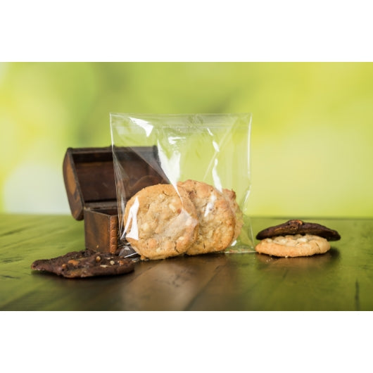 Pak Sher Cookie 4.75 Inch X 6.5 Inch Tape Cookie Bag, 1 x 2000 each Case - Food Wrap Bags