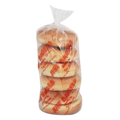 Just Bagels Sliced Plain Bagels, 8 x 6 each Case - Breads, Rolls & Buns