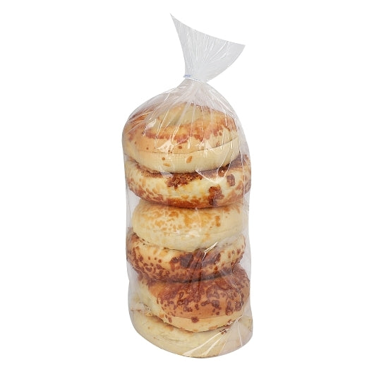 Just Bagels Sliced Asiago Cheese Bagels, 8 x 6 each Case - Breads, Rolls & Buns