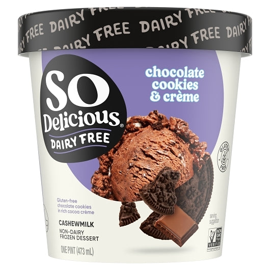 So Delicious Fuzion Chocolate Cookies And Cream, 8 x 473 ML Case - Bakery & Desserts
