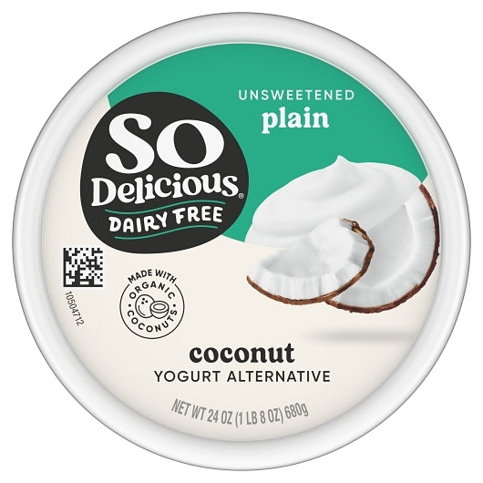 So Delicious Dairy Free Cultured Extended Shelf Life Plain Coconut Unsweetened Yogurt, 6 x 24 oz Case - DOT product image 6