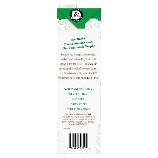 So Delicious Dairy Free Aseptic Unsweetened Almond Milk, 6 x 32 fl oz Case - DOT product image 3