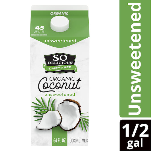 So Delicious Dairy-Free Organic Unsweetened Coconut Milk, 6 x 64 fl oz Case - DOT product image 2