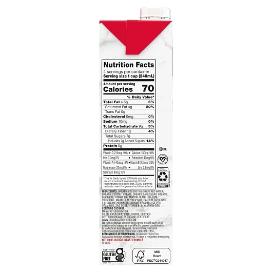 So Delicious Dairy Free Original Aseptic Coconut Milk, 12 x 32 fl oz Case - DOT product image 4
