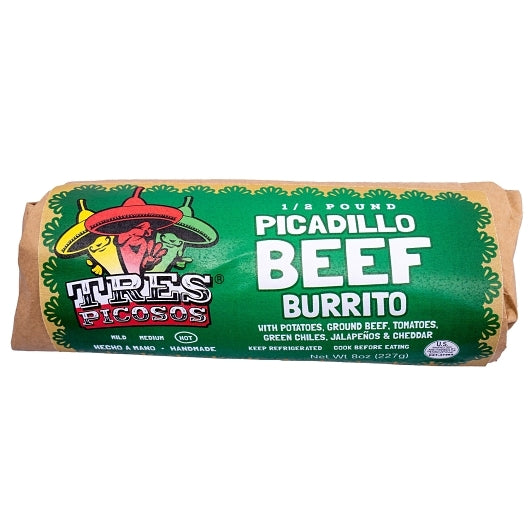 Tres Picosos Picadillo Beef Burrito, 12 x 1 each Case - Frozen Snacks & Appetizers