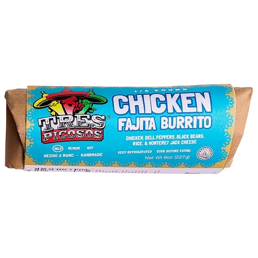 Tres Picosos Chicken Fajita Burrito with Black Bean Rice, 12 x 1 each Case - Beans & Legumes