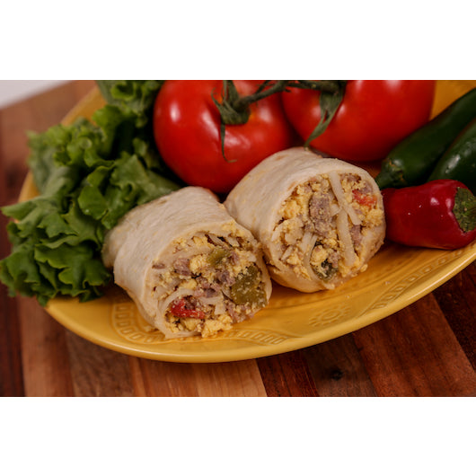 Naughty Chile Taqueria Scrambled Egg Western Breakfast Burrito Quickie, 1 x 20 lb Case - Frozen Snacks & Appetizers