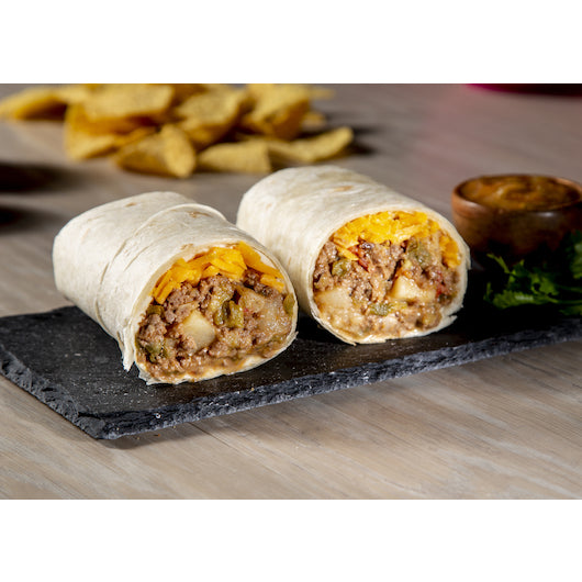 Tres Picosos Green Ground Beef Picadillo Burrito Filling With Green Chiles, 1 x 20 lb Case - Frozen Meat & Seafood