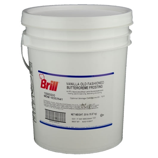 Brill Icing Old Fashioned Buttercreme, 1 x 35 lb Case - Bakery & Desserts