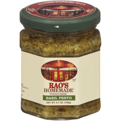 Rao's Basil Pesto Sauce, 6 x 6.7 oz Case - Condiments & Sauces