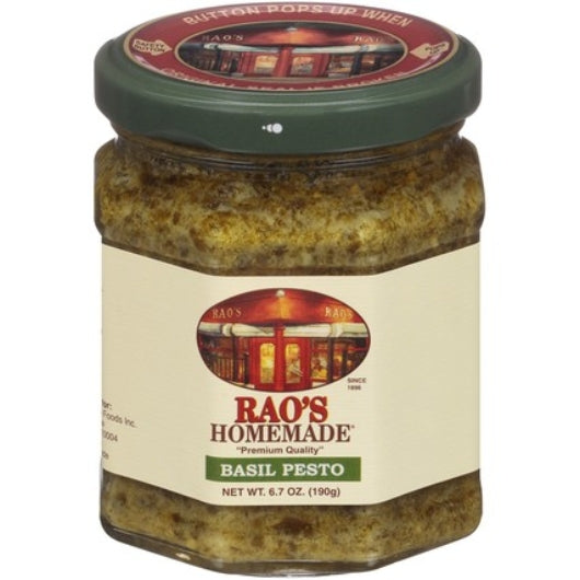 Rao's Basil Pesto Sauce, 6 x 6.7 oz Case - Condiments & Sauces