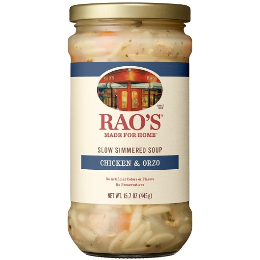 Rao's Chicken Orzo Soup, 6 x 15.7 oz Case - Prepared Foods