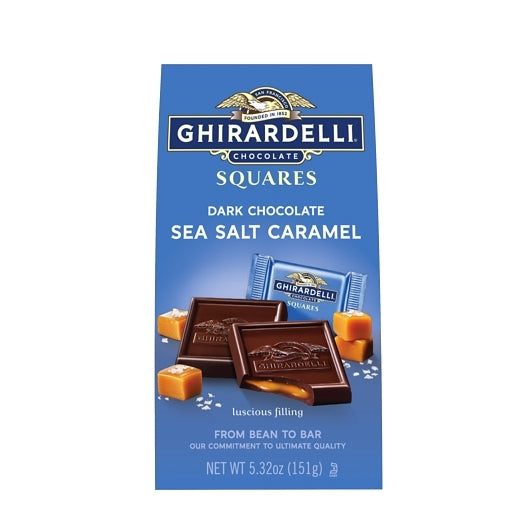 Ghirardelli Dark Chocolate & Sea Salt Caramel Square, 6 x 5.32 oz Case - Candy & Confections