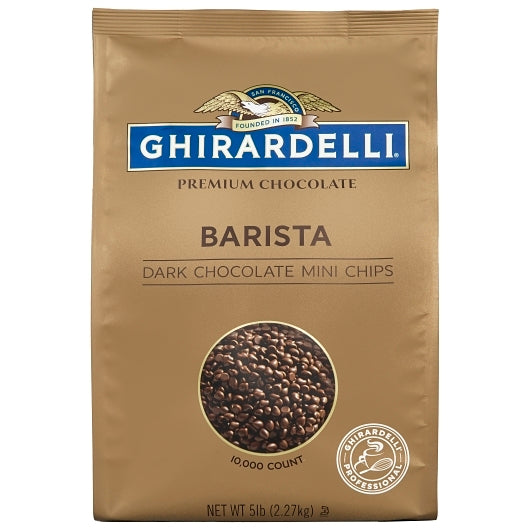 Ghirardelli Barista Dark Chocolate Mini Chip, 2 x 5 lb Case - Candy & Confections