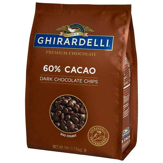 Ghirardelli 60% Cacao Chocolate Chip, 2 x 80 oz Case - Pantry Ingredients - image 2