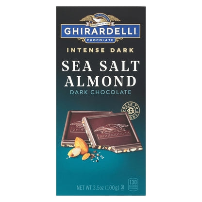 Ghirardelli Intense Dark Sea Salt Soiree Bar, 12 x 0.219 lb Case - Candy & Confections