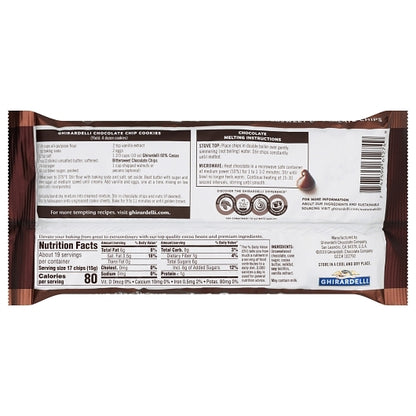 Ghirardelli 60% Cacao Bittersweet Chocolate Baking Chip, 12 x 0.64 lb Case - DOT product image 4