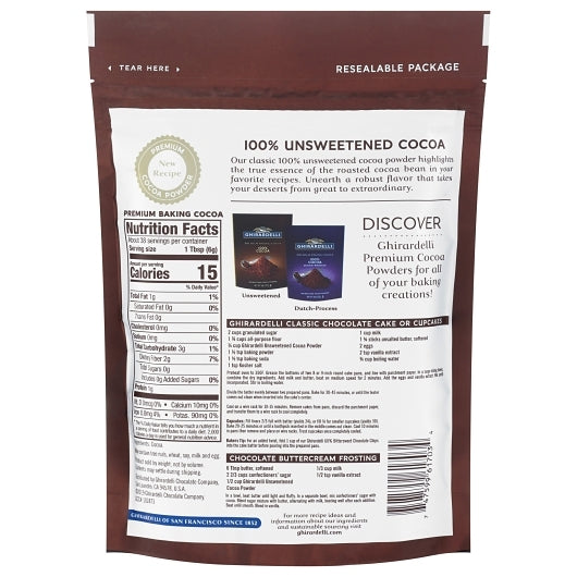 Ghirardelli Unsweetened Cocoa Powder, 6 x 0.51 lb Case - DOT product image 7