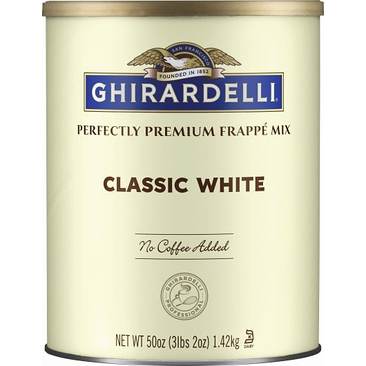 Ghirardelli Classic White Can Frappe, 6 x 3.12 lb Case - Candy & Confections